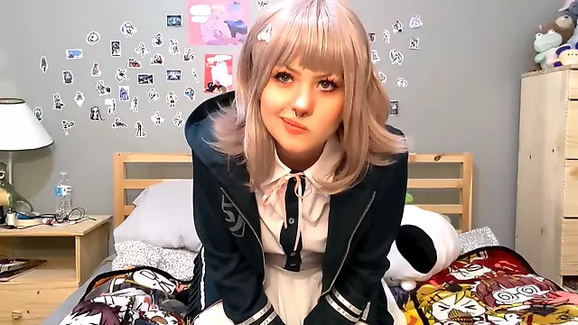 Cosplay Ftm Strips And Fingers Tight Pussy