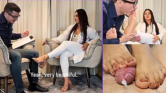 Chef Fod, Cumshot På Fødder, Femdom Dominans, Smukke Fødder, Footjob Under, Ydmygelse Femdom