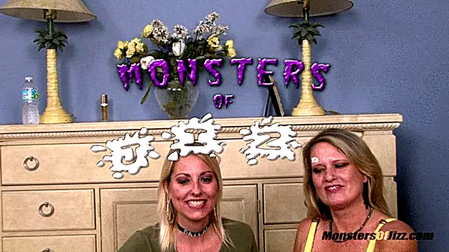 Two Milf Sluts Suck Off Cock To An ENORMOUS Facial
