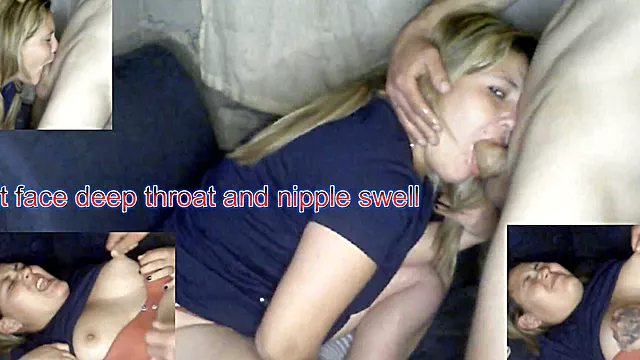 Face Deep Throat and Nipple Swel