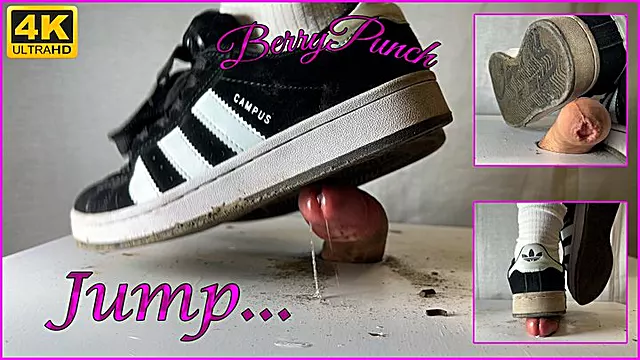 Unaware Real Dirty Adidas Campus Cock Crush And Real Jump on Cock - Cock Trampling - Shoejob - Cockbox - CBT - Foot Fetish - 4K