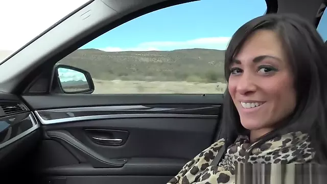 Public flashing and blowjob on nature walk
