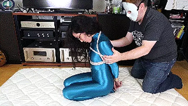 Gefesselt Und Augenbinde, Blindfold Und Knebel, Gefesselt Gagged, Sklavin Fesseln, Gefesselt Und Geknebelt
