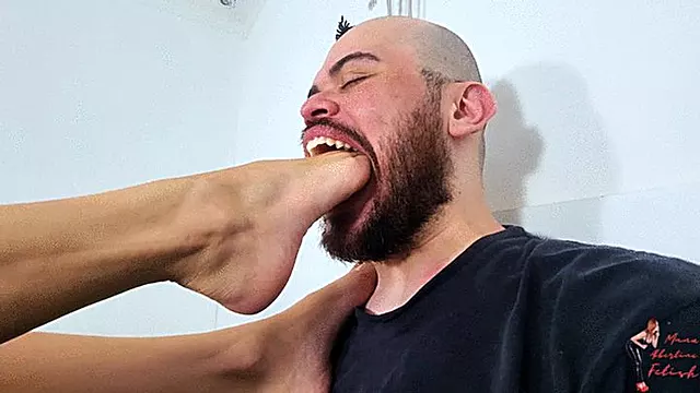 Foot gagging hangover halloween, part 3, by Jeniffer Carter and Slave, FULL HD