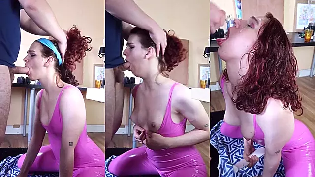 Redhead Sissy Throat Destroyed Sloppy Facefuck Huge Facial