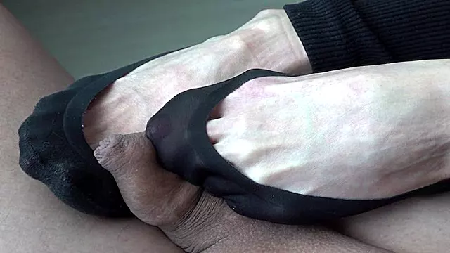 foot play with cock 3