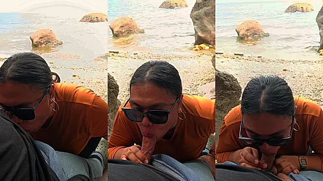 Amatør Stor Kuk, Amatør Blowjob, Amatør Håndjobb, Handjob Strand, Onani På Stranden, Strand