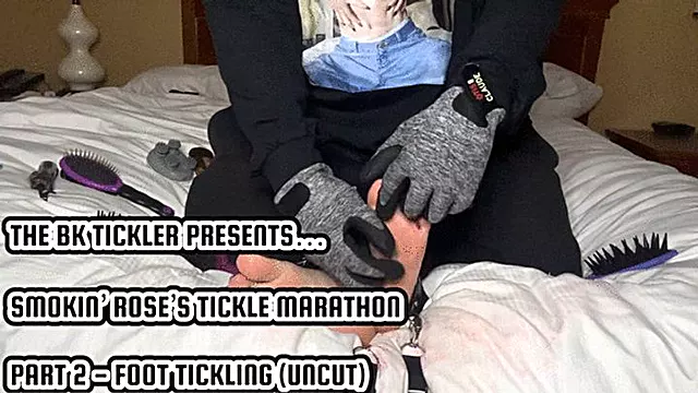 SMOKIN ROSE S TICKLE MARATHON - PART 2 - FOOT TICKLING (UNCUT)