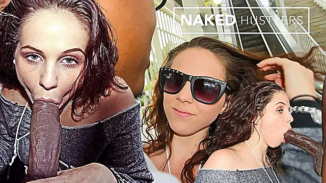 Blowjob Amatør, Amatør Brunette, Stor Sort Pik, Sort Hvid, Slag Over Pikken, Hård Blowjob, Offentlig Pik