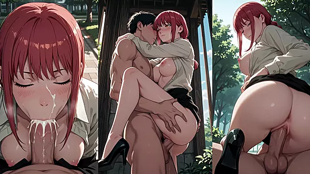 sex with Makima in public