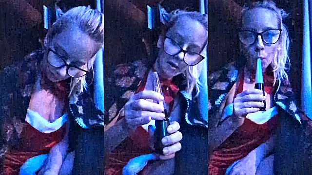 Smoking In Xmas Dress