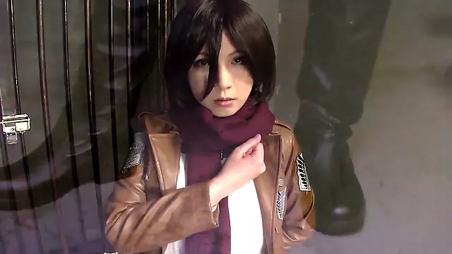 mikasa ackerman cosplay anal pt.1