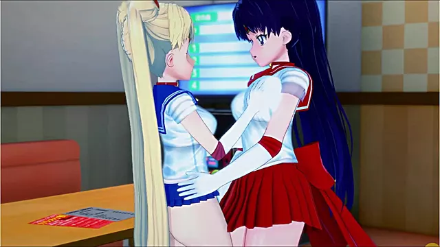 Sailor Moon, Lesbian Fingering And Lesbian Trib In Sailor Mars - Lesbian Sex, Fingering, Eat Out, And Trib. Lesbian Hentai
