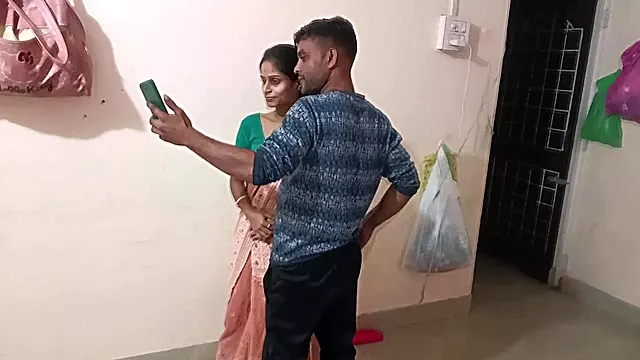 Giving her partner a blowjob before getting banged
