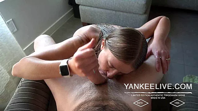 Blonde Amateur Sucks Big Cock