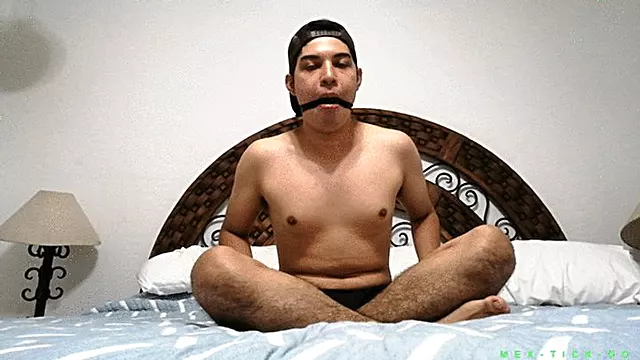 Ballgagged College Boy Garcia Is In A Very Kinky Situation: Jose & Fercho Give Him A Very Mean Full Body Tickling Treatment. The Boy Gets So Horny From It That They Decide To Also Tickle & Stimulate His Cock & Balls (Includes Handjob).