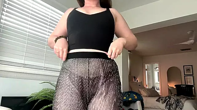 Flexibility Challenge in See-Through Pants WITH NO UNDIES!!