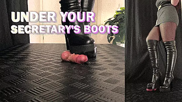 Trample Bold, Støvler Sort, Sorte I Læder, Læderstøvler Og, Malke Pik, Slave Pik, Hæle, High Heels Trampeling