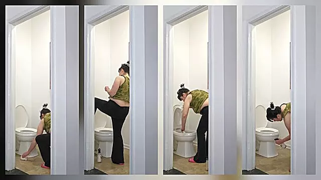 Kloputze, Beine Fetisch, Höschen Fetisch, Yoga Hose, Leggins