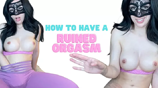 Raven Haired Beauty Shows You How to Ruin Your Orgasm - JOI Tutorial